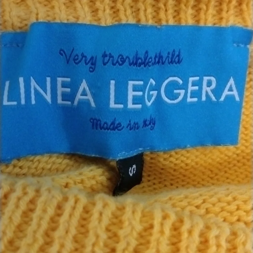 Very Troubled Child Linea Leggera Yellow Zebra Intarsia Sweater Small - Picture 4 of 4